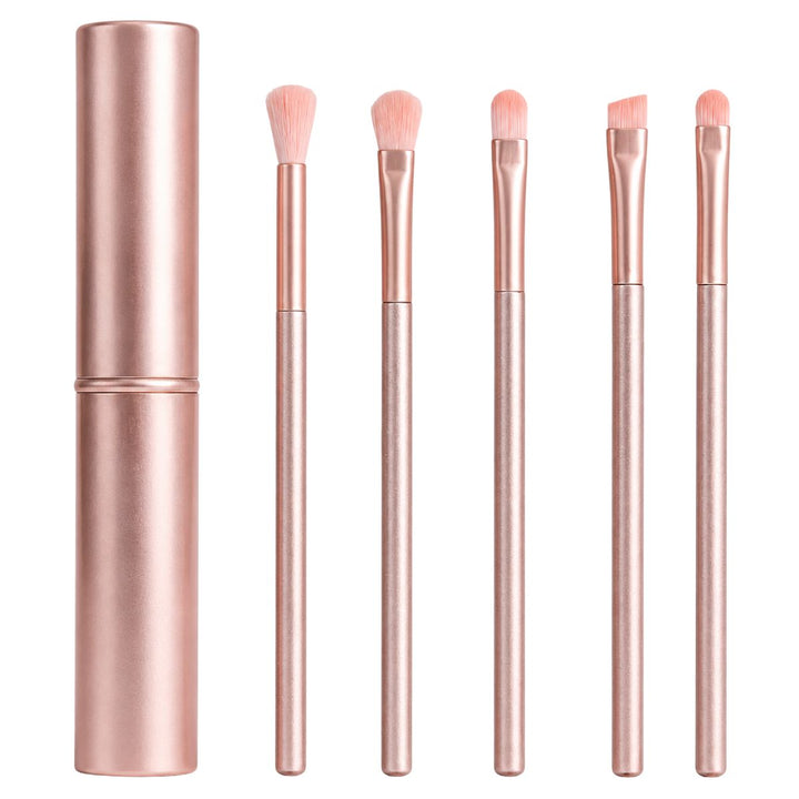 UNIQ Technique PRO Rose Lens Ögonskuggspenslar Sätt med Box - 5 Delar