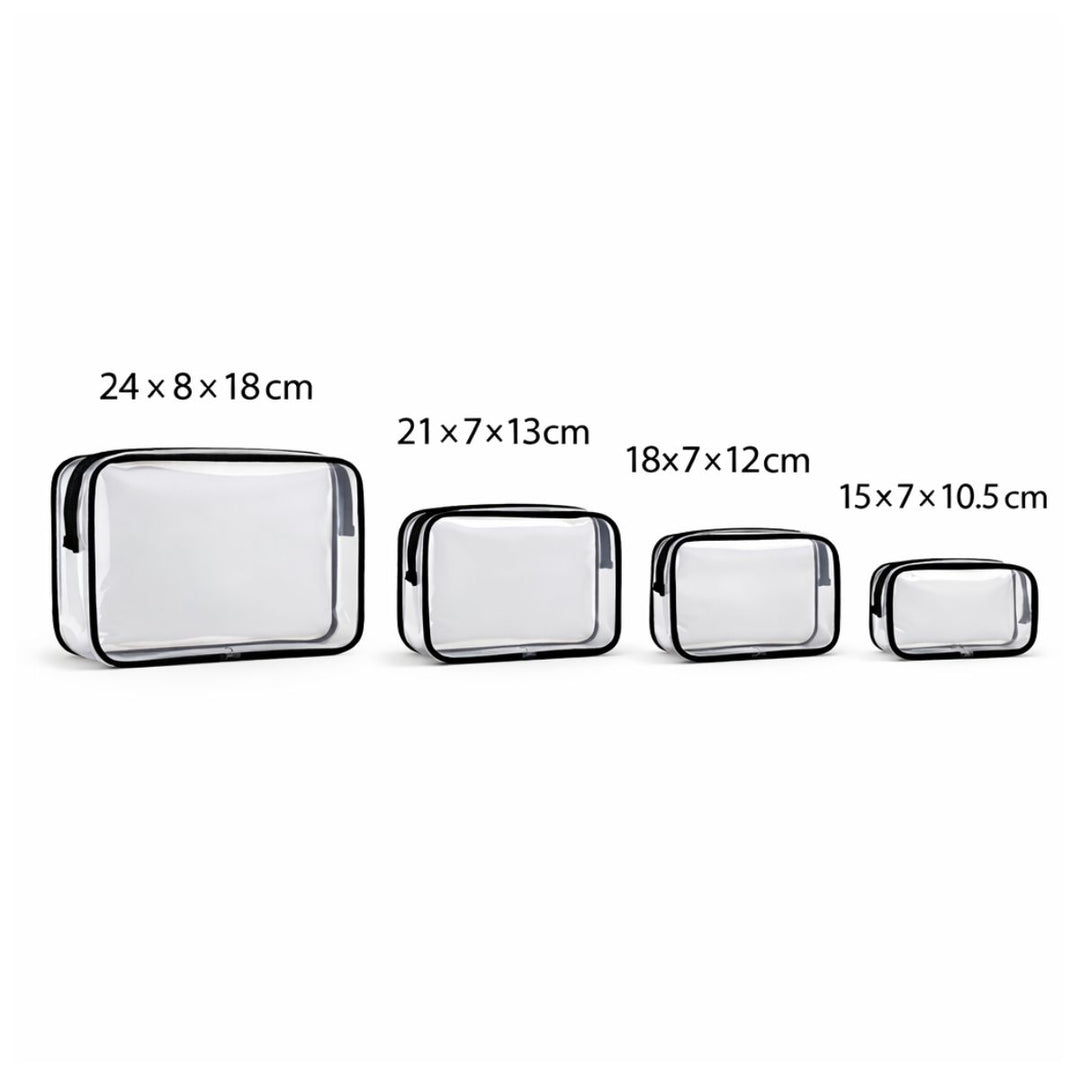 UNIQ Multivarious Kosmetikväskor 4-pack - Svart
