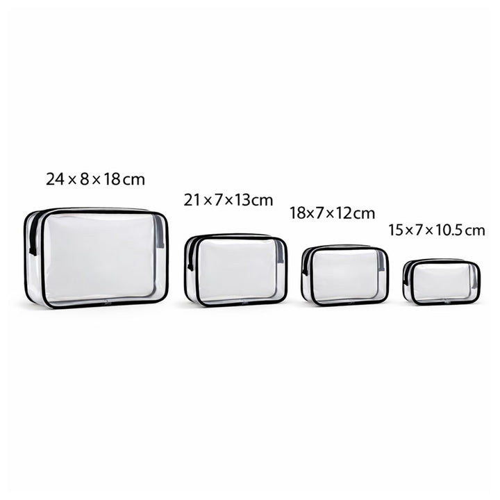 UNIQ Multivarious Kosmetikväskor 4-pack - Svart