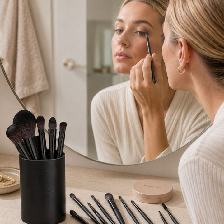 Technique PRO Raven Makeupborstset - 18 Professionella Sminkborstar