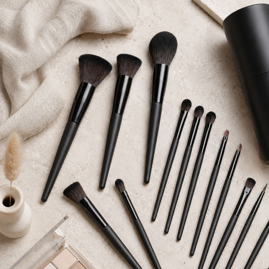 Technique PRO Raven Makeupborstset - 18 Professionella Sminkborstar