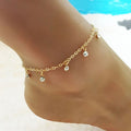 Ankelkedja med diamanthänge - | Fashiongirl