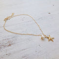 Ankelkedja Starfish + Pearl - | Fashiongirl