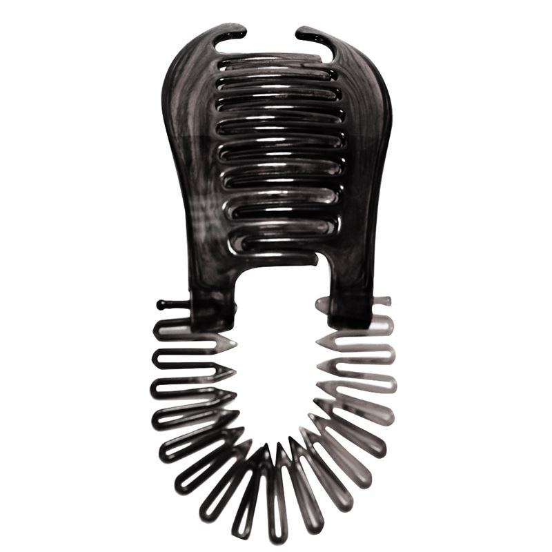 Banana Interlocking Hair Claw - Black - Hair Accessories
