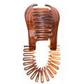 SOHO Banana Interlocking Hair Claw - tortoise har breda, böjda tänder, ett flexibelt spiralband och ett genomskinligt sköldpaddsmönster – perfekt för att skapa retrostilar.