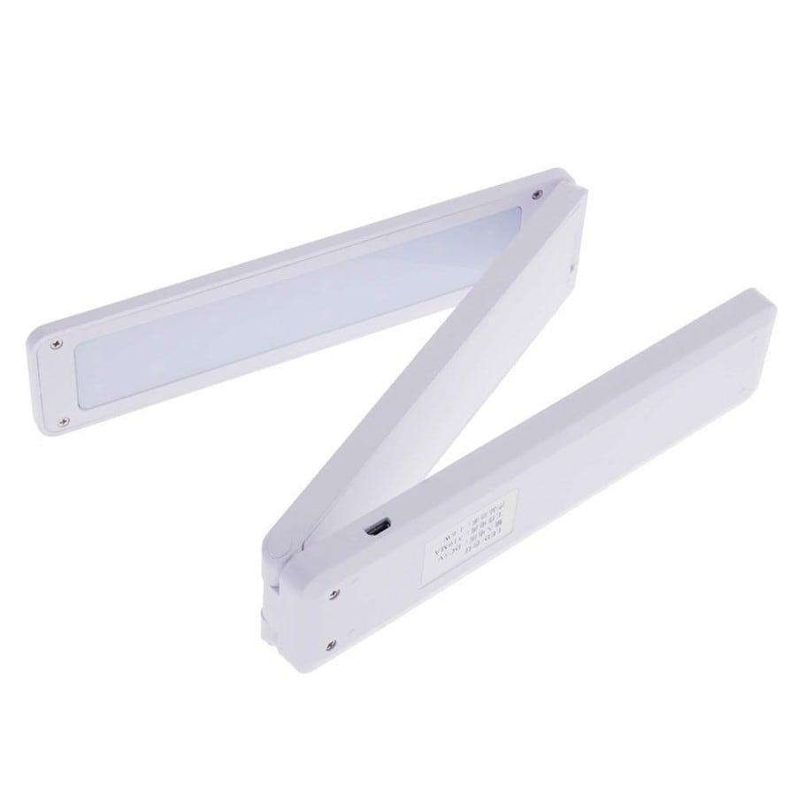 Batteridriven LED-lampa – Fällbar skrivbordslampa – Vit – | Fashiongirl