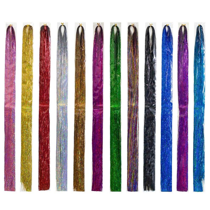 Bling Glitter Extensions 100 st glitterhårförlängningar 80 cm – turkos – | Fashiongirl
