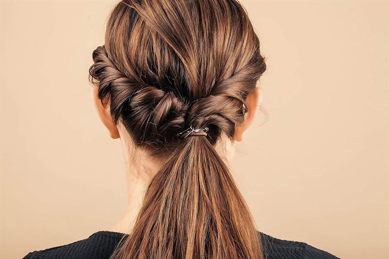 Bungee Hair Elastic 1 pack (10 pcs.) - Brown - Hair Accessories | Fashiongirl