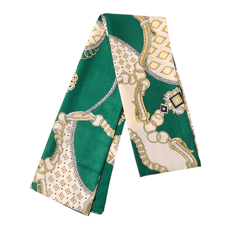 Chris Rubin Bella Silk Scarf – Grön – | Fashiongirl