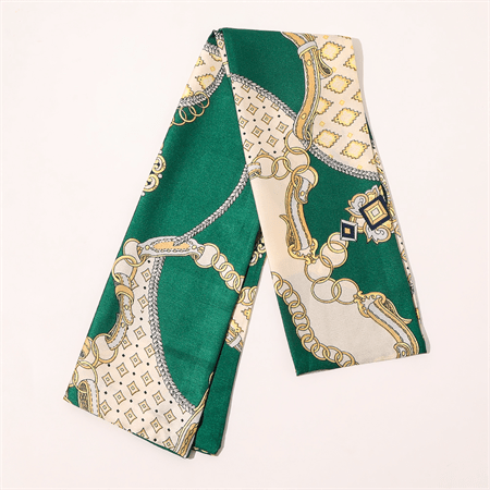Chris Rubin Bella Silk Scarf – Grön – | Fashiongirl