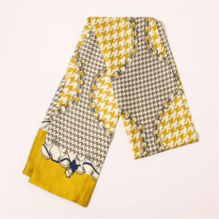 Chris Rubin Bella Silk Scarf – Gul – | Fashiongirl
