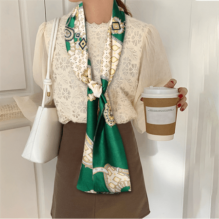 Chris Rubin Bella Silk Scarf – Gul – | Fashiongirl