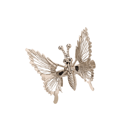 Chris Rubin Butterfly Hair Claw - Silver - Hair Accessories | Fashiongirl