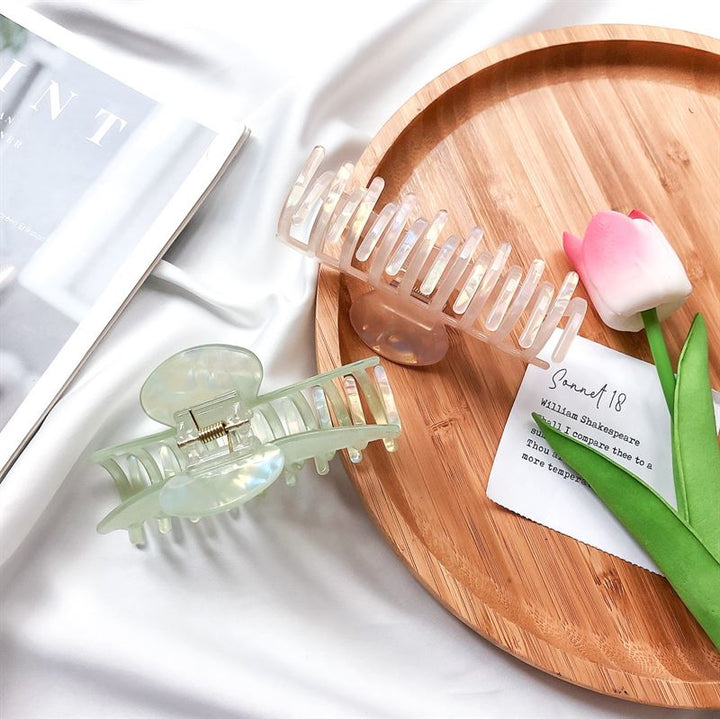 Chris Rubin Daze Hair Claw - Green Marble - Hair Accessories | Fashiongirl