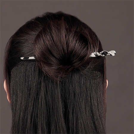 Chris Rubin Jade Hair Stick – Pink Marble – | Fashiongirl