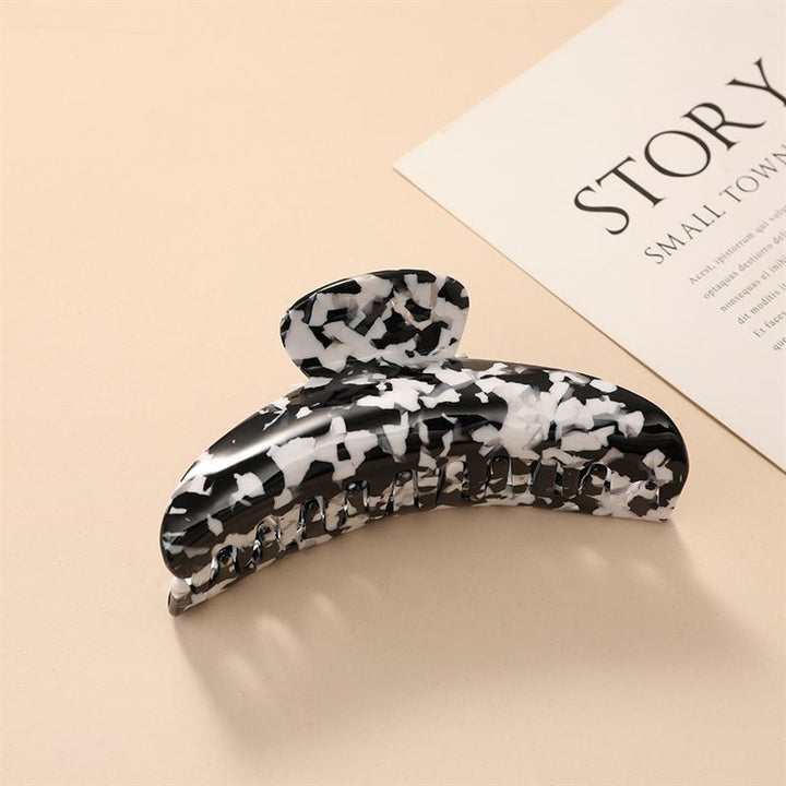 Chris Rubin Lydia Hair Claw - Black Marble - Hair Accessories | Fashiongirl