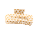 Chris Rubin Ruby Hair Claw – Milky Check – Håraccessoarer | Fashiongirl