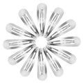 Klickklämmor hårspännen i silver, klassisk design – 12 st – | Fashiongirl