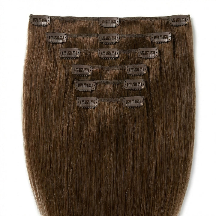Clip In Extensions 6 Brown - Clip in Extensions - Fashiongirl