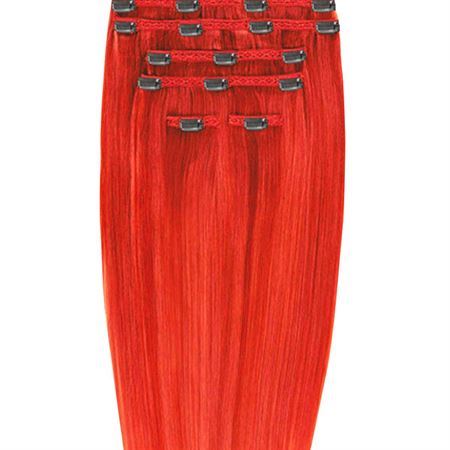 Clip on hair extensions #5C66 Red - 7 sets - 50 cm | Gold24 - | Fashiongirl
