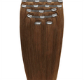 Hårförlängningar med klämfäste #6 Ljusbrun – 7 set – 60 cm | Gold24 – | Fashiongirl