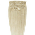 Hårförlängningar med klämfäste #88 Blond – 7 set – 60 cm | Gold24 – | Fashiongirl