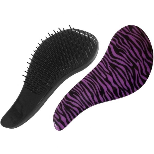 Detangler Hair Brush - Purple Zebra - | Fashiongirl