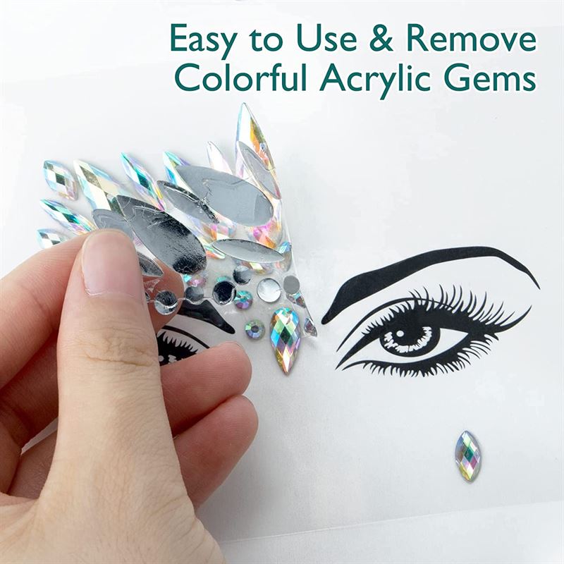 Face Jewels - Face jewellery with rhinestones/diamonds (YT - 89) - | Fashiongirl