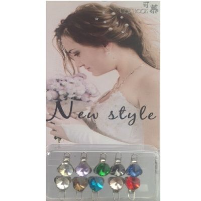Hair Bling – mixade färgade diamanter för håret (10 st) – | Fashiongirl