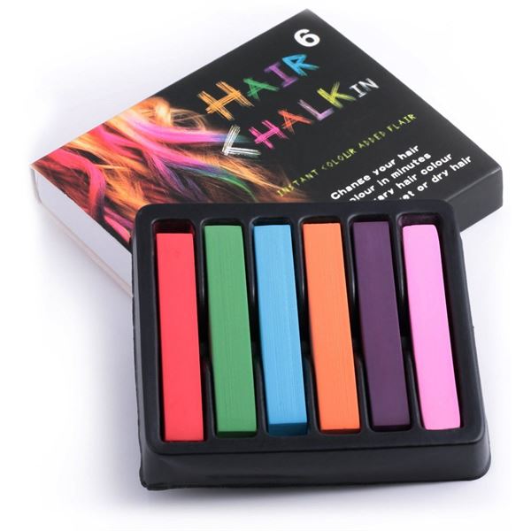 Hair Chalk pack with 6 hair chalks / hair crayons - Hair Accessories | Fashiongirl