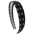 Hårband med prickar – svart – håraccessoarer | Fashiongirl