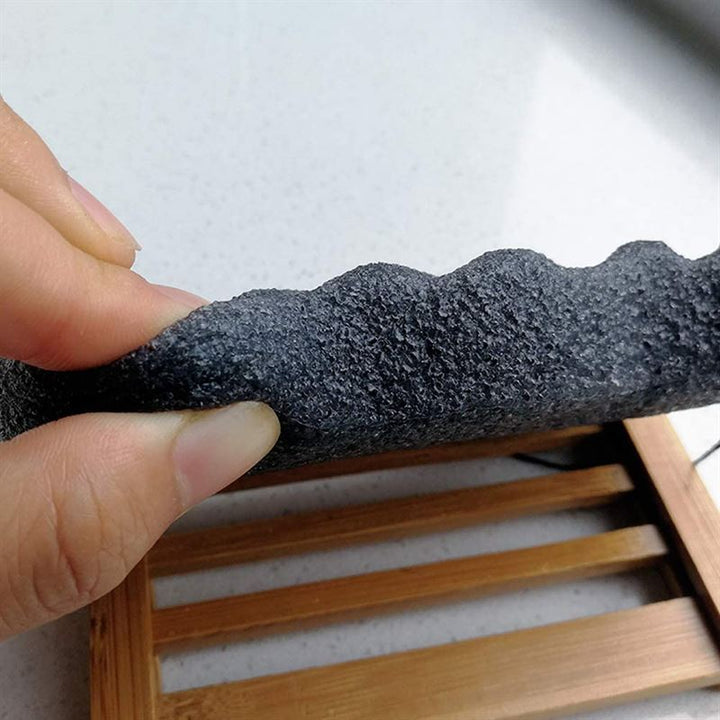 Konjac Dry Sponge Wave Bamboo Charcoal (för kroppen) – 1 styck – | Fashiongirl