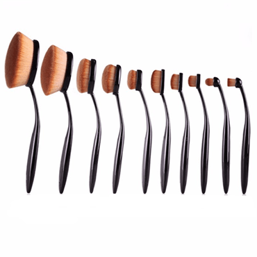 Mermaid Oval Brushes för smink – 10 set – | Fashiongirl