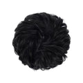Messy Bun Hårband med lockigt konstgjort hår – 1# Jet Black – Håraccessoarer | Fashiongirl