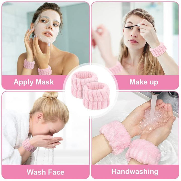 Mikrofiberhandledsband – rosa 2 st. – | Fashiongirl