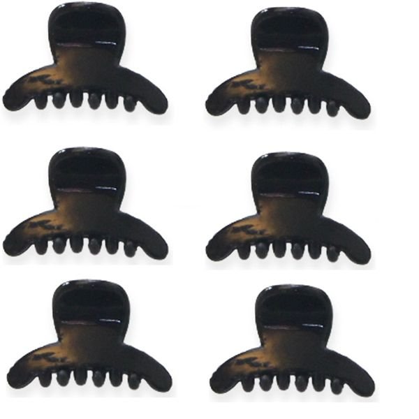 Minihårklämmor – 6 st – 1,5 cm, svarta – | Fashiongirl