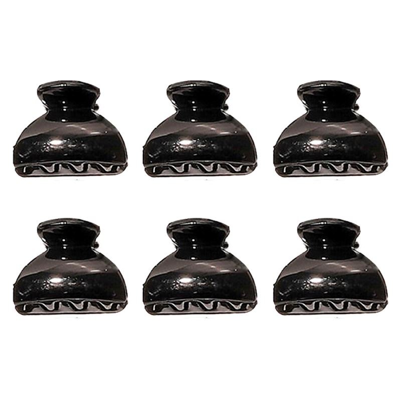 Minihårklämmor – 6 st – 2,5 cm – Svarta – | Fashiongirl