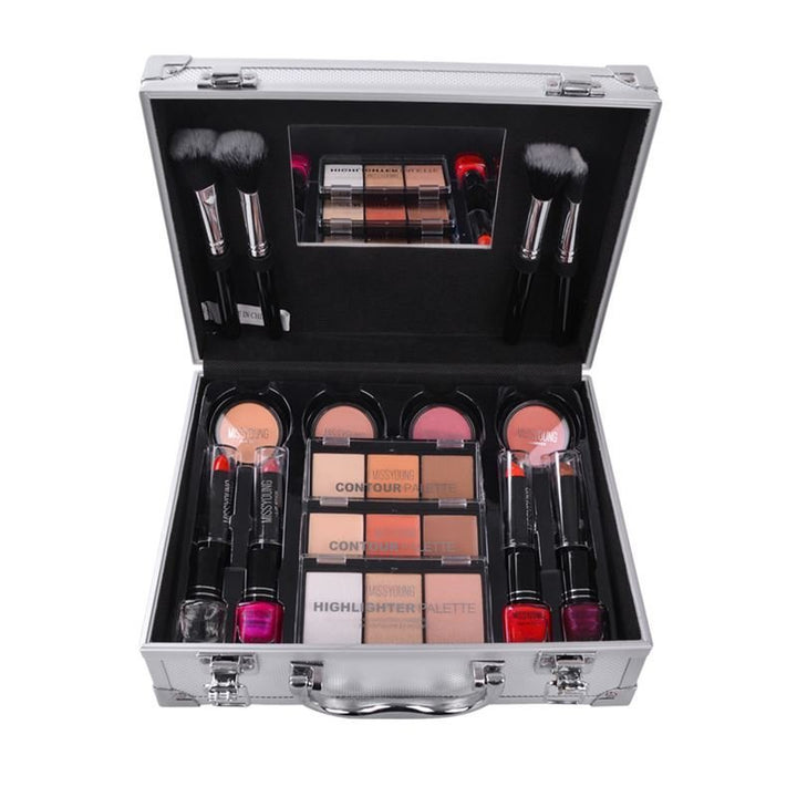 Miss Young Complete Makeup Case Set in Aluminium - GM14038 - 2 - | Fashiongirl