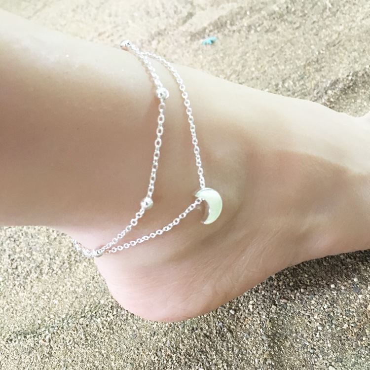 Moon ankle chain - | Fashiongirl