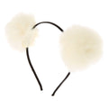 Ombre Pom Pom-hårband – Elfenben – Håraccessoarer
