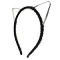 Plush and Diamond Hairband with Cat Ears – håraccessoarer