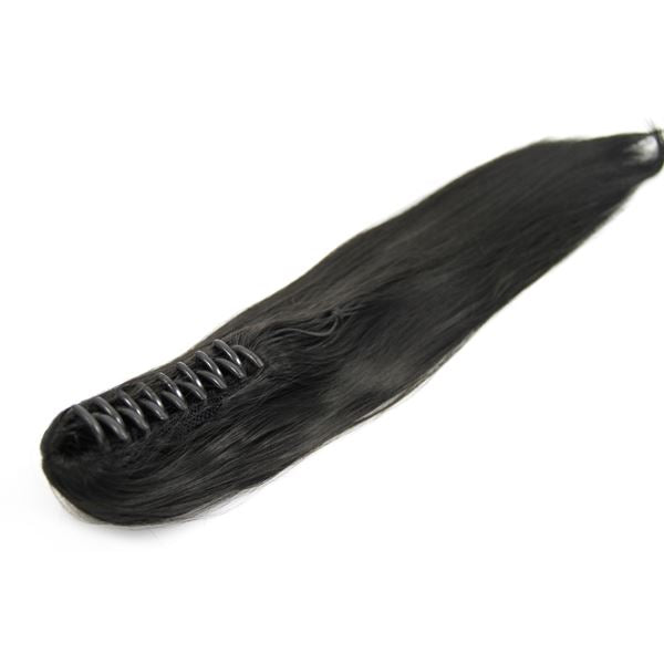 Ponytail Ponytail with hair clip, straight - black #1 - | Fashiongirl