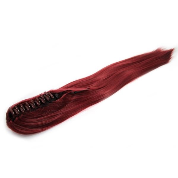 Ponytail Ponytail with hair clip, straight - red brown #33 - | Fashiongirl