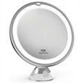 PRO BEAUTY Badrumsspegel med LED-belysning och sugkopp x10 Förstoringsspegel – Vit – Spegel – UNIQ