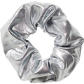 Hårsnodd – Metallisk & elastisk – Silver – Håraccessoarer