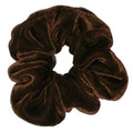 Scrunchie – Velour & elastisk – Mörkbrun – Håraccessoarer