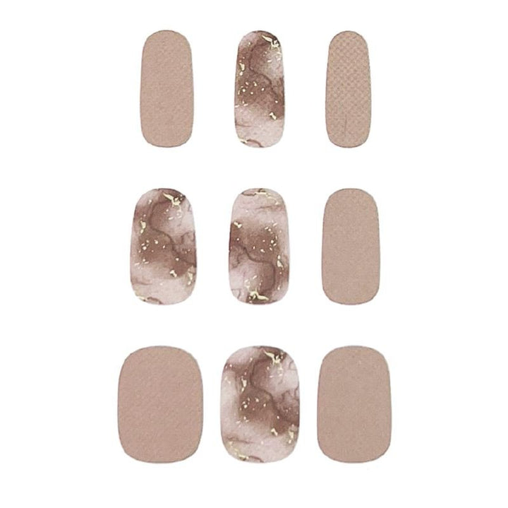 Semi Cured Gel Nail Stickers / Self - adhesive nail polish - Golden Taupe (JK - 211) - | Fashiongirl