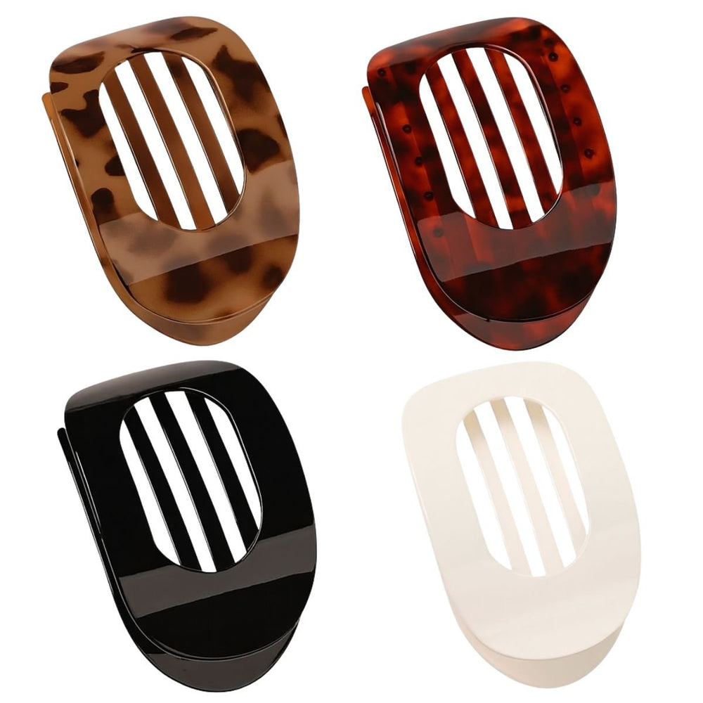 SOHO 4 - pack flat hair clips - strong grip, ergonomic design &amp; perfect for thick, fine and curly hair - Style 2 - Hair Claw - SOHO