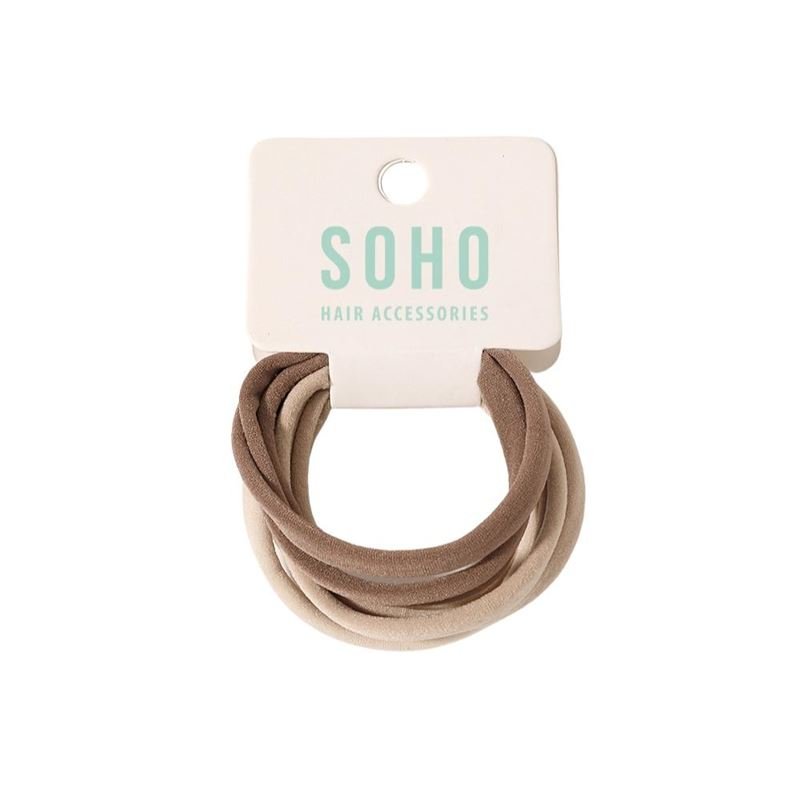 SOHO Alena Hair elastics - Beige Mix - Hair Accessories | Fashiongirl
