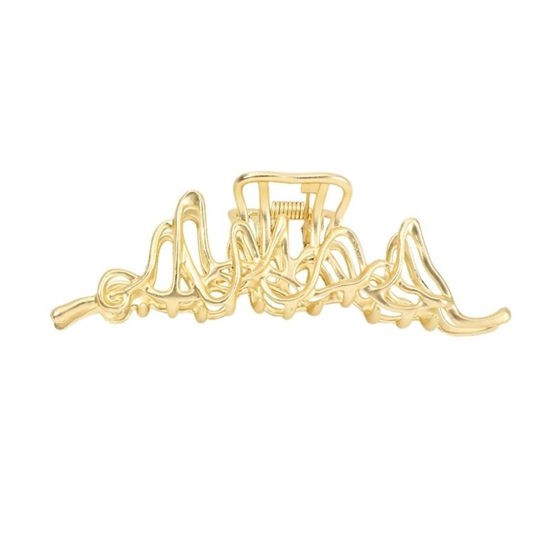SOHO Asli Metal Hair Claw - Gold - Hair Accessories